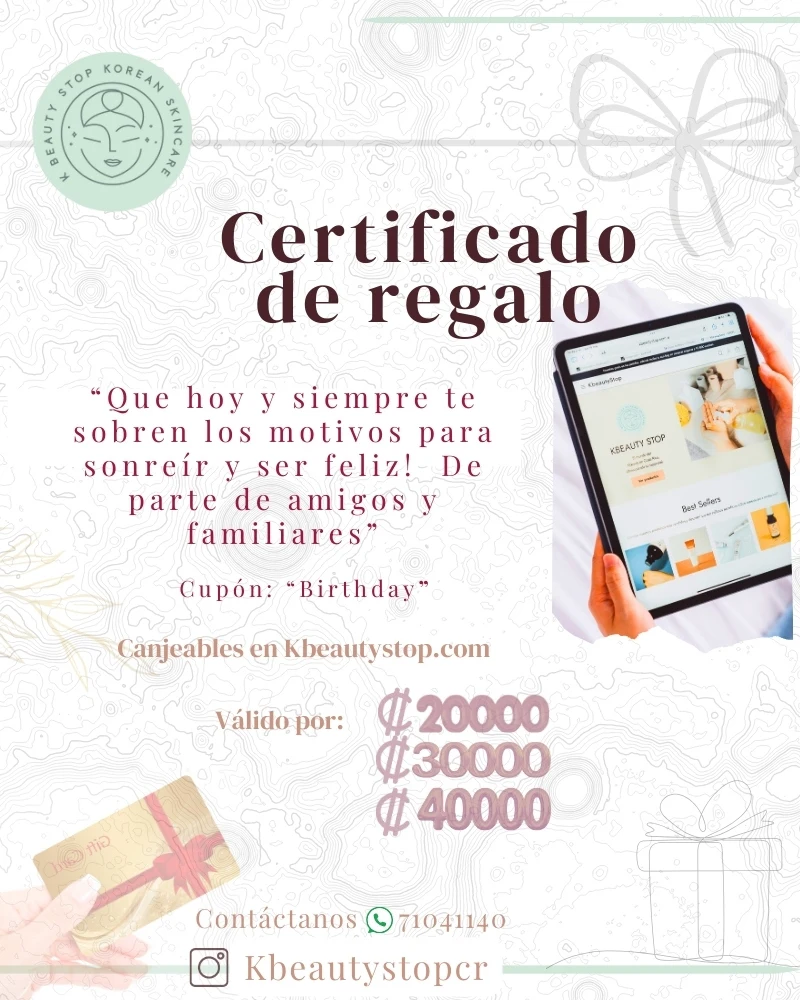 Imagen sobre un certificado de regalo digital